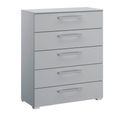 Rauch Skat Pure 5 Drawer Chest - Silk Grey