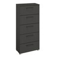 Rauch Skat Pure 5 Drawer Tall Chest - Graphite