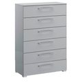 Rauch Skat Shine 6 Drawer Chest - Silk Grey