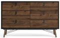 Ry Black 6 Drawer Wide Chest