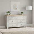 Salcombe Chest - 3+4 Drawer Wide - Grey Oak