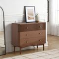 Soho Chest - 3 Drawer - Slatted - Dark Oak