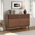 Soho Chest - 6 Drawer - Slatted - Dark Oak