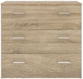 Space Oak Effect 3 Drawer Small Chest