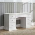 Bordeaux Double Dressing Table - 6 Drawer - White