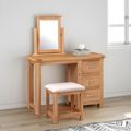 Clarion Dressing Set - 3 Drawer - Oak