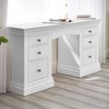 Clermont Double Dressing Table - 6 Drawer - White