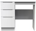 Milan White Gloss 3 Drawer Single Dressing Table