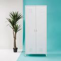 Academy White Metal 2 Door Wardrobe
