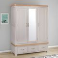 Clarion Oak and Grey 3 Door Combi Wardrobe