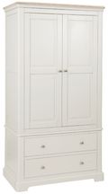 Cromwell Grey Painted 2 Door 2 Drawer Double Wardrobe