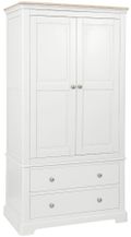Cromwell White Painted 2 Door 2 Drawer Double Wardrobe