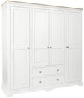 Cromwell White Painted 4 Door Wardrobe