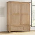 Hayley Oak 2 Door 3 Drawer Sliding Wardrobe