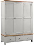 Lundy Grey Painted 3 Door Triple Wardrobe