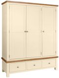 Lundy Ivory Painted 3 Door Triple Wardrobe