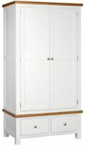 Lundy White Painted 2 Door 2 Drawer Double Wardrobe