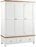 Lundy White Painted 3 Door Triple Wardrobe