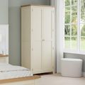 Lundy Wardrobe - 2 Door - Ivory Painted