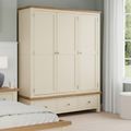 Lundy Wardrobe - 3 Door - Ivory Painted