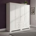 Cromwell Wardrobe - 4 Door - 2 Drawer - Grey Painted