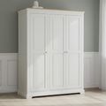 Cromwell Wardrobe - 3 Door - White Painted