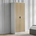 Alba White and Oak Wardrobe - 2 Door