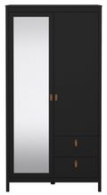 Barcelona Black 2 Door Combi Wardrobe