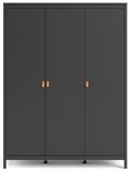 Barcelona Black 3 Door Triple Wardrobe