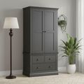 Bordeaux Wardrobe - 2 Door - 3 Drawer - Charcoal