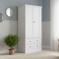 Bordeaux Wardrobe - 2 Door - 3 Drawer - White