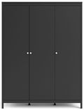 Madrid Black 3 Door Triple Wardrobe