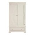 Paisley Cream Painted 2 Door Gents Wardrobe
