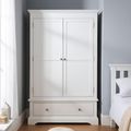 Paisley White Painted 2 Door Gents Wardrobe