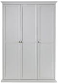 Paris White 3 Door Triple Wardrobe