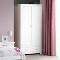 Radley Double Wardrobe - 2 Door - 1 Drawer - White