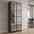 Rauch Acero 91cm 2 Door Mirrored Wardrobe - Metallic Grey