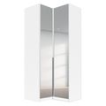 Rauch Alabama 100cm 2 Door Corner Mirrored Wardrobe - Alpine White
