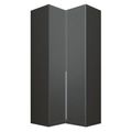 Rauch Alabama 100cm 2 Door Corner Wardrobe - Metallic Dark Grey