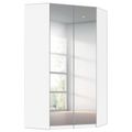 Rauch Alabama 117cm 2 Door Corner Mirrored Wardrobe - Alpine White