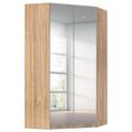 Rauch Alabama 117cm 2 Door Corner Mirrored Wardrobe - Sonoma Oak