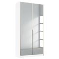 Rauch Alabama 91cm 2 Door Mirrored Wardrobe - Alpine White