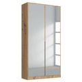 Rauch Alabama 91cm 2 Door Mirrored Wardrobe - Artisan Oak