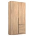 Rauch Alabama 91cm 2 Door Wardrobe with Drawer - Sonoma Oak