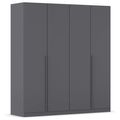 Rauch Alba 181cm 4 Door Wardrobe - Metallic Grey