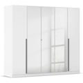 Rauch Alba 226cm 5 Door Mirror Wardrobe - White Gloss