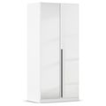 Rauch Alba 91cm 2 Door Mirror Wardrobe - White Gloss