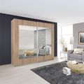 Rauch Alegro 181cm 2 Door Sliding Wardrobe with Mirror - Sonoma Oak