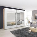 Rauch Alegro 226cm 2 Door Sliding Wardrobe with Mirror - Sonoma Oak and Alpine White