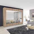 Rauch Alegro 226cm 2 Door Sliding Wardrobe with Mirror - Sonoma Oak